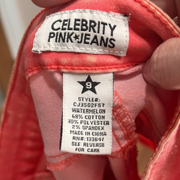 Pink Celebrity Jean Shorts | Style# CJ3502F57  - Teens/Juniors Size 9 - Picture 8 of 10